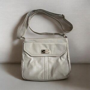 Nine West Light Gray Crossbody Bag with Front Flap